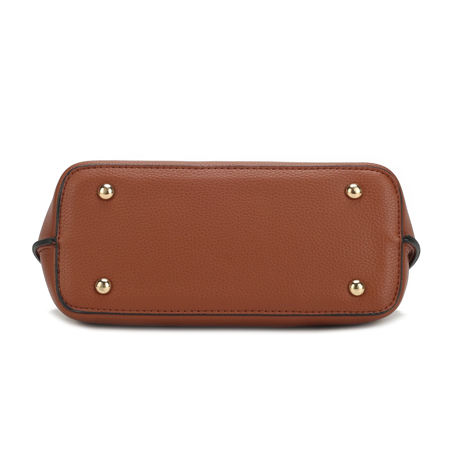 Hadley Vegan Leather Women'S Satchel & Wristlet Wallet, Stylish Top-Handle Purse Handbag 2 Pcs by Mia K - Pewter