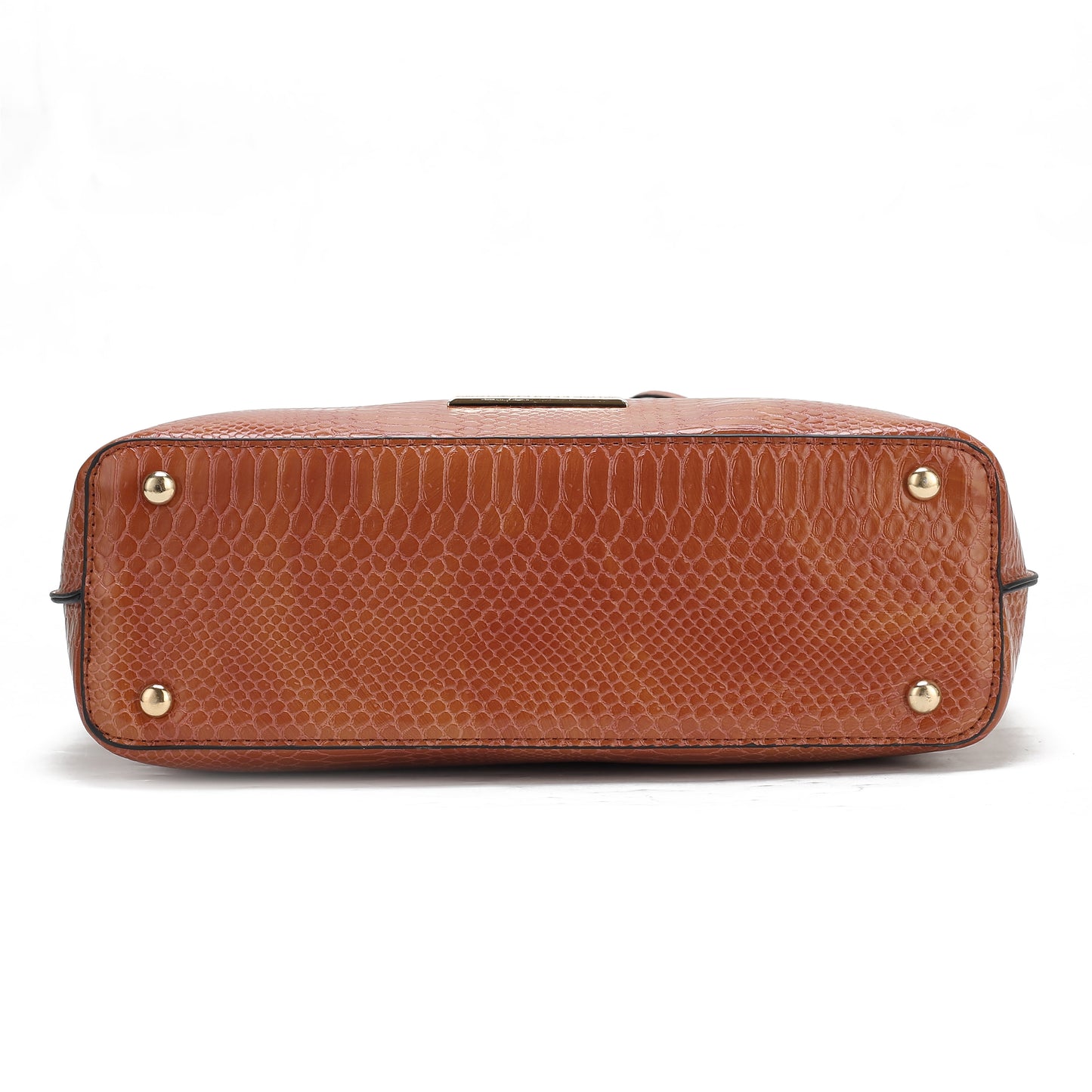 Beryl Snake-Embossed Vegan Leather Women'S Tote Bag & Wristlet Wallet Pouch by Mia K. - Olive