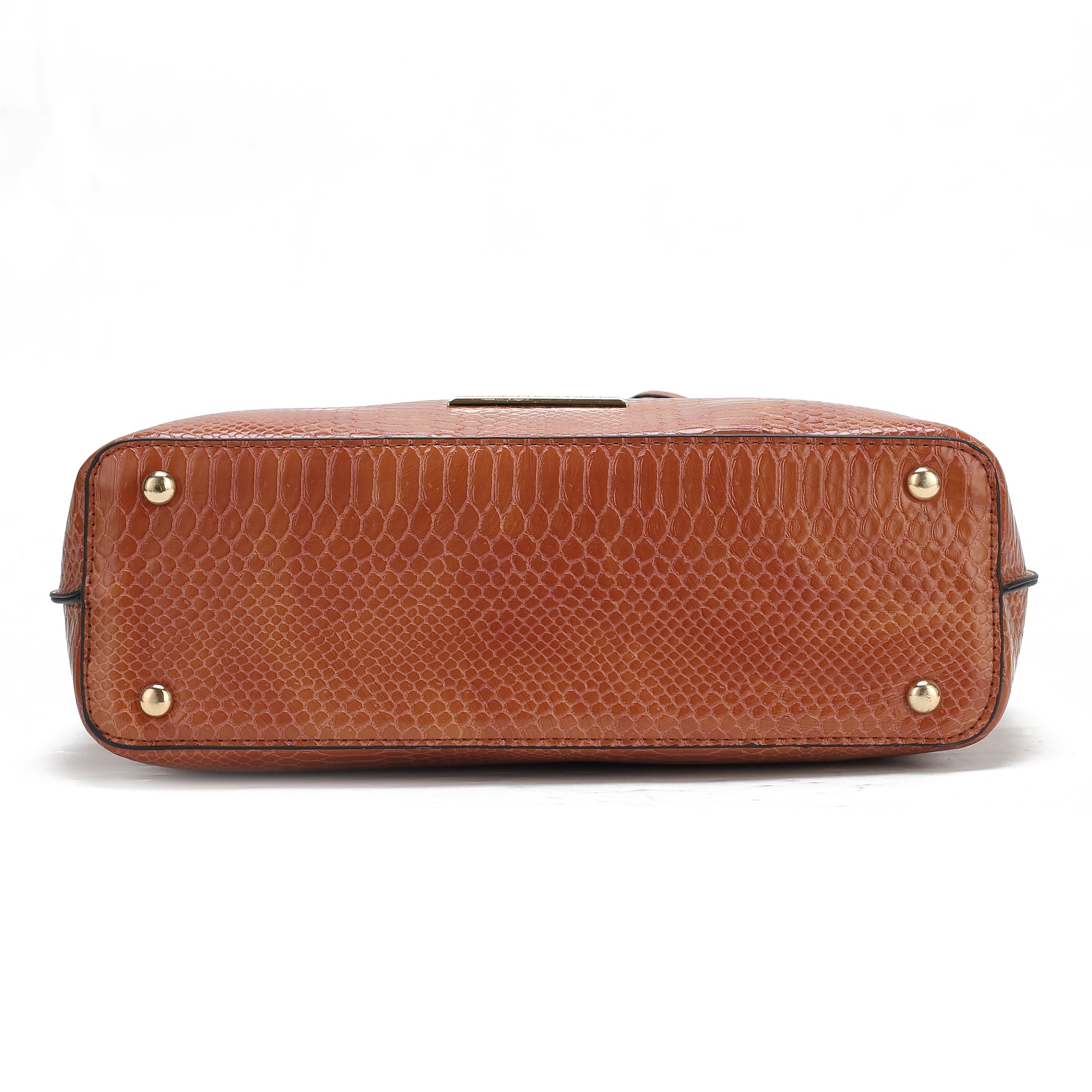 Beryl Snake-Embossed Vegan Leather Women'S Tote Bag & Wristlet Wallet Pouch by Mia K. - Olive